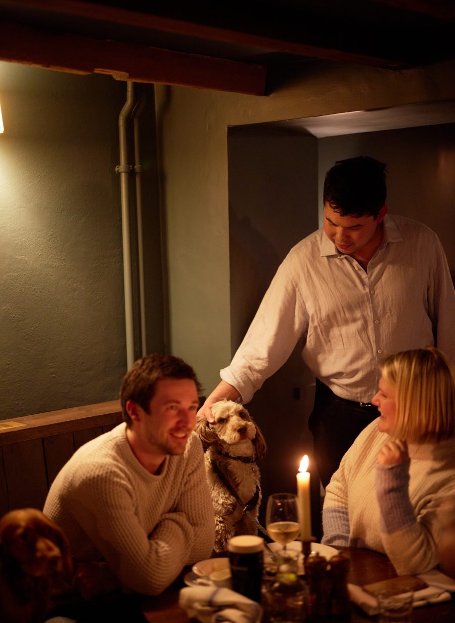 interior of traditional pub dining area