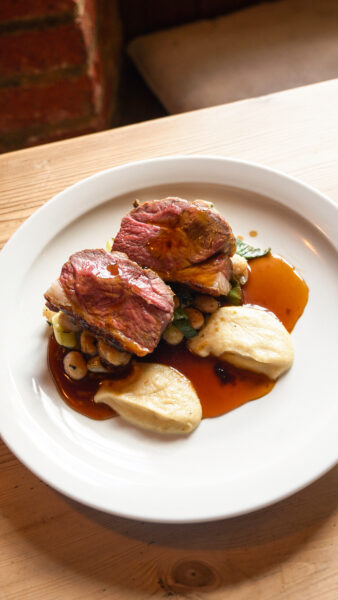 Spring menu at The Queen's Head in Broad Chalke, Wiltshire.