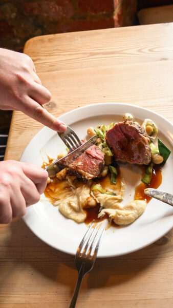 Spring menu at The Queen's Head in Broad Chalke, Wiltshire.