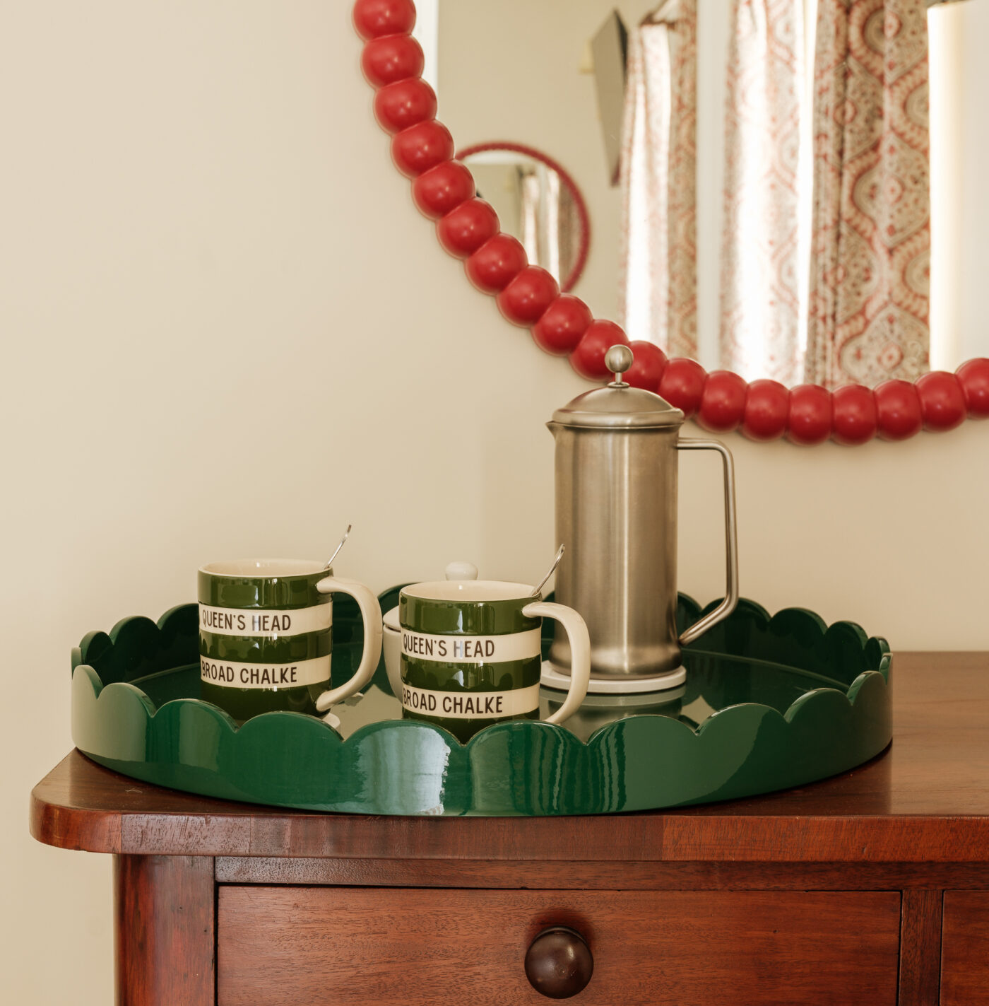 Bedrooms at The Queen's Head in Broad Chalke, Wiltshire.