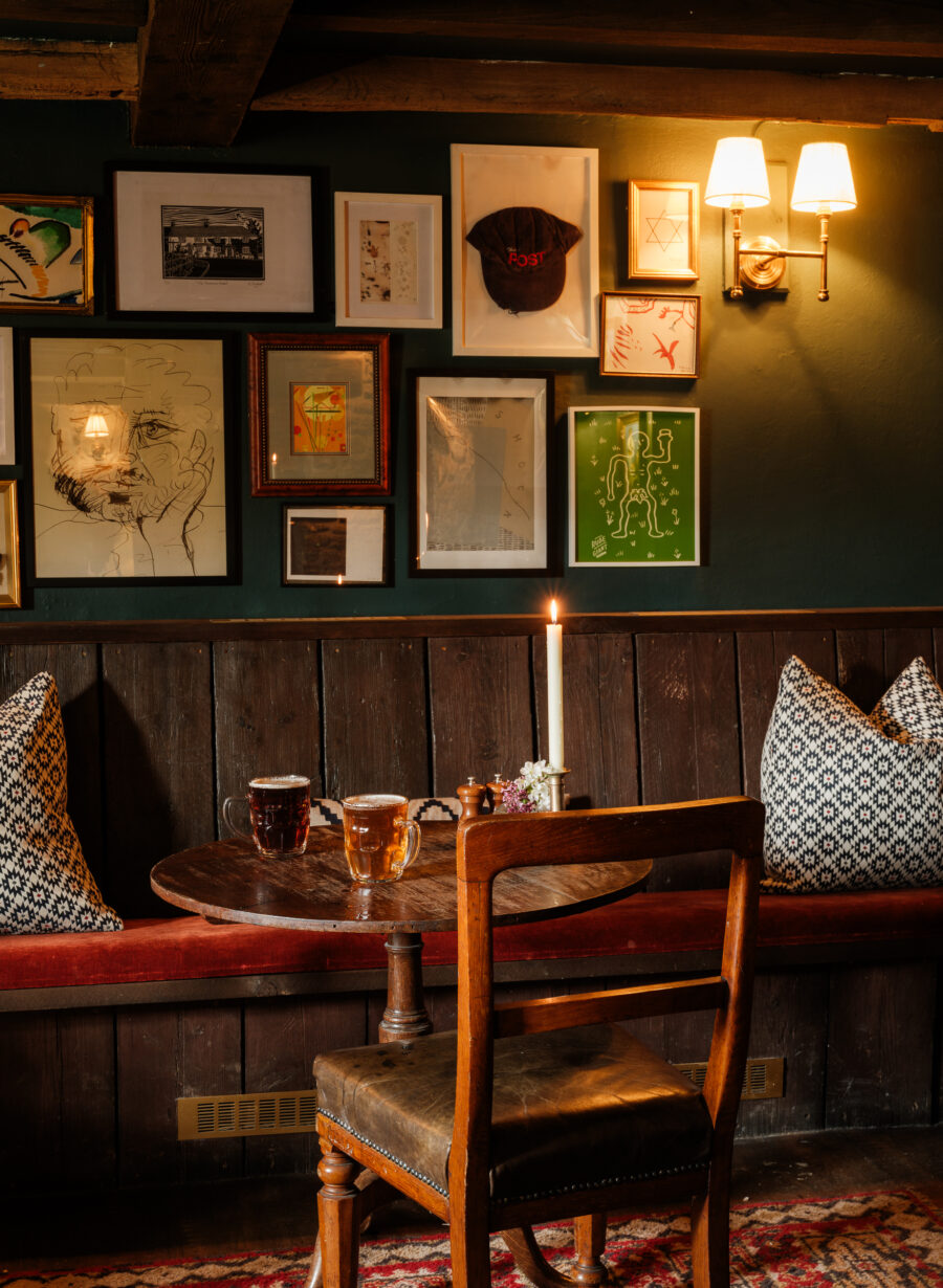 Cask ale at The Queen's Head in Broad Chalke, Wiltshire.